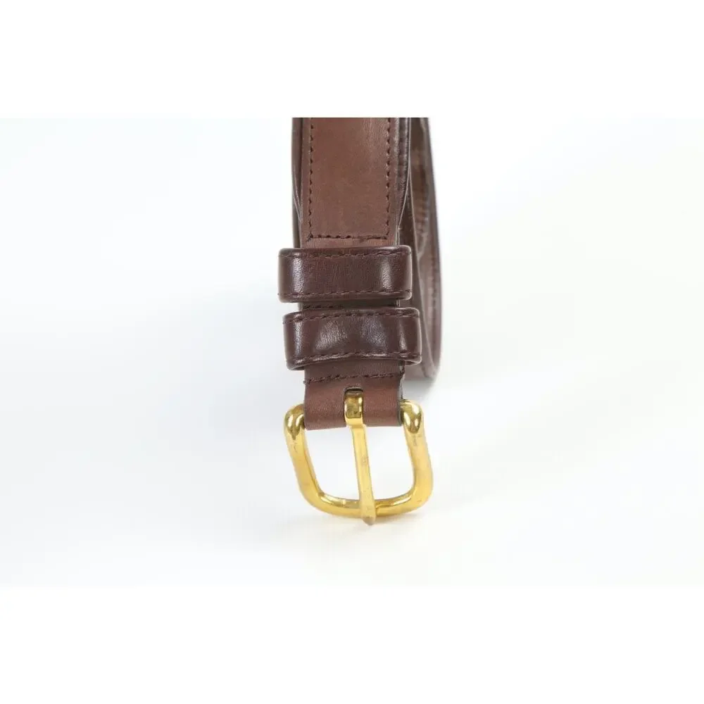 Coach Brown Leather Belt Size 38 / 95 Brass Buckle Classic Luxury Minimalist - Picture 15 of 16
